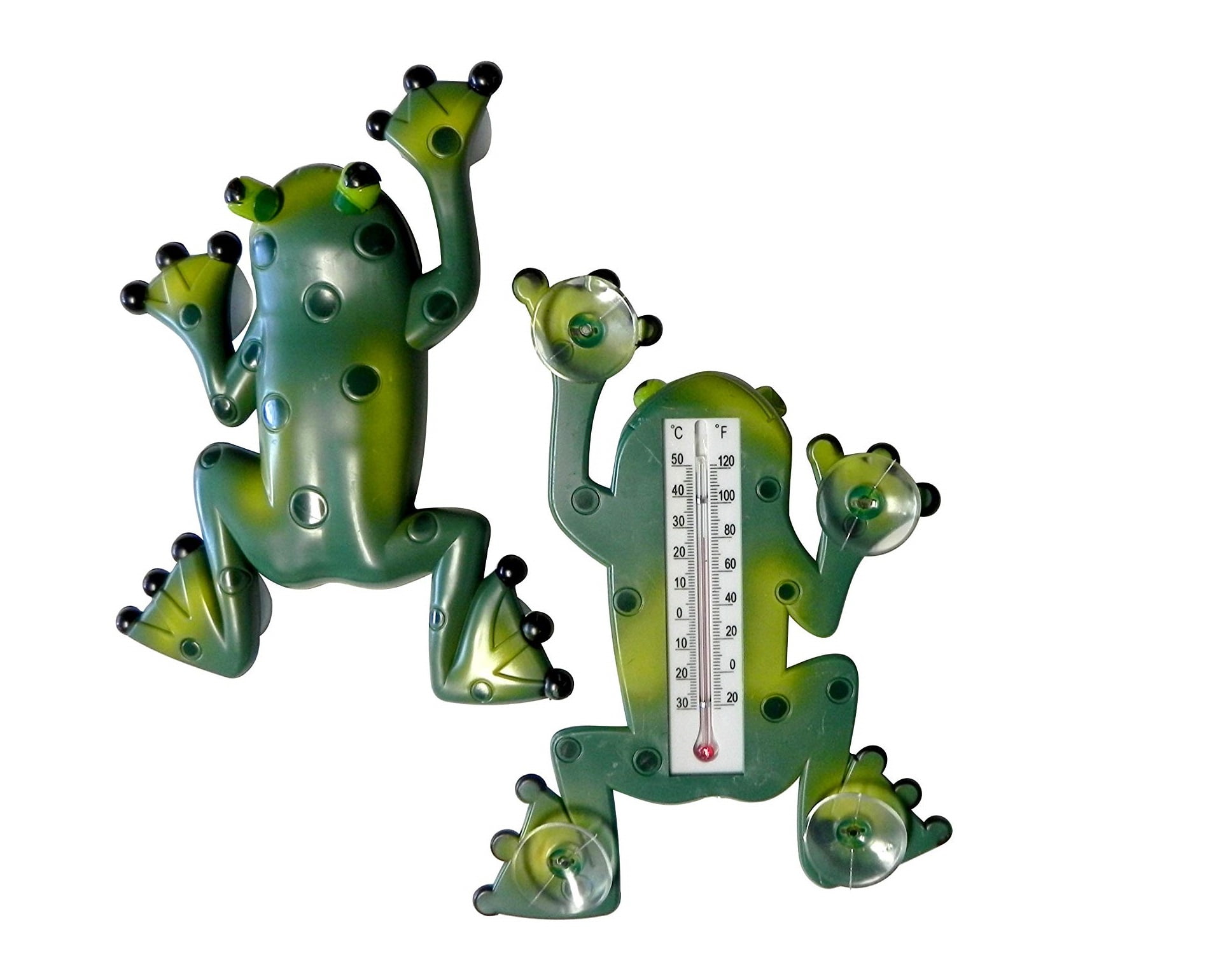 Dependable Industries Indoor Outdoor Frog Thermometer Celsius and Fahrenheit Suction Cups to The Window Large Size Ideal for Kids and Adults