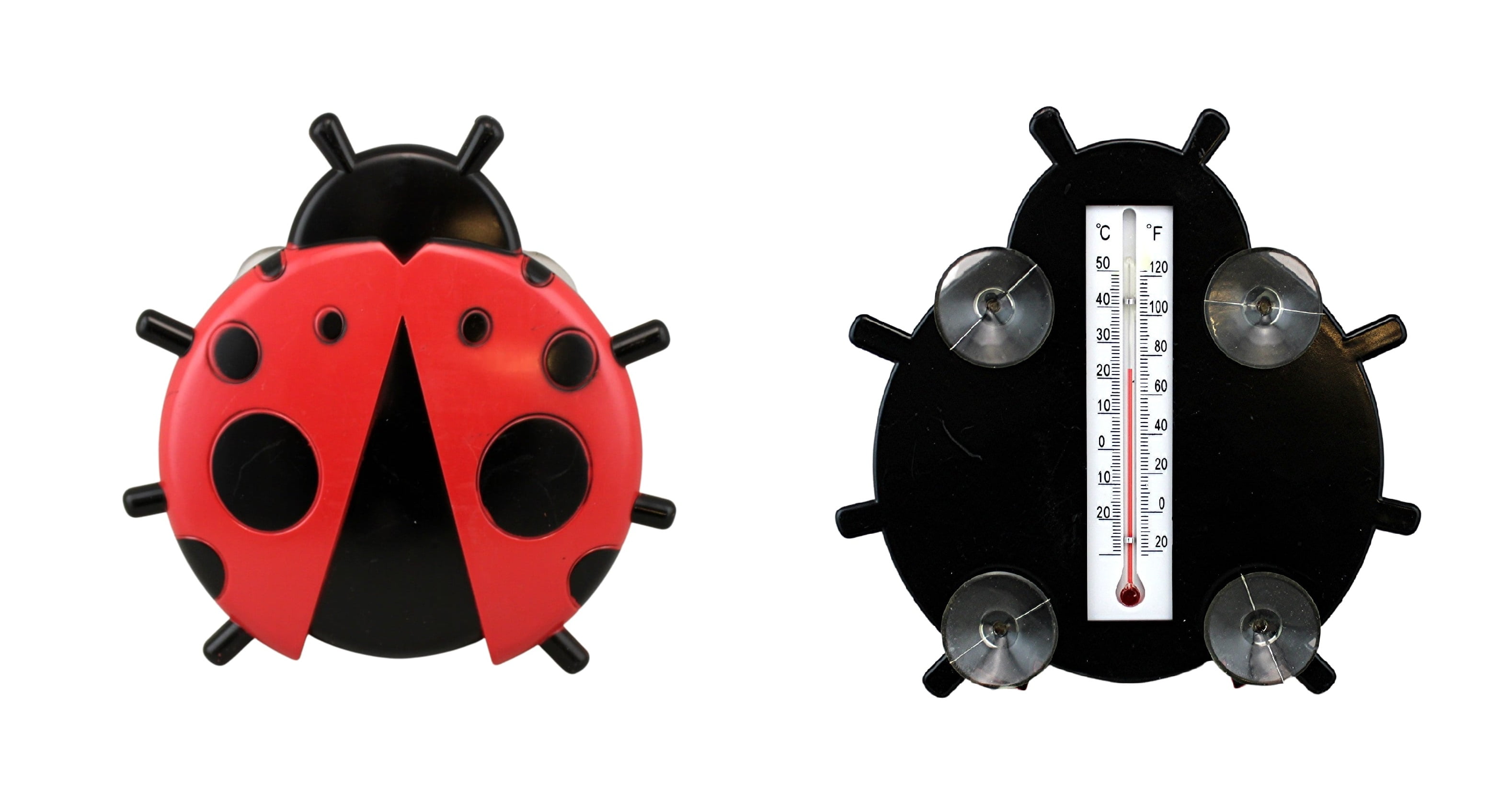 Dependable Industries Ladybug Insect Shape Window Thermometer Suction