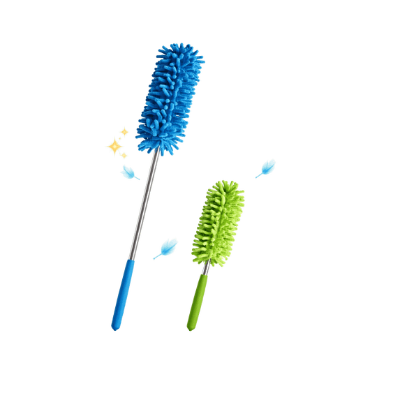 2-Pack Long Reach Telescopic Microfiber Duster, Extendable to 29.5", Retractable Cleaning Tool for Home & Auto – Dependable Industries