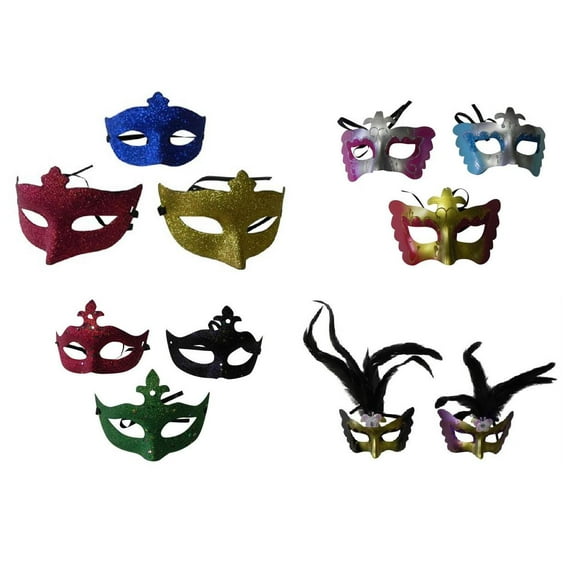 Dependable Industries Lot of 12 Venetian Masquerade Mask Party Ball Costume Unisex Adult & Teen Size Assorted Mix New Years Party