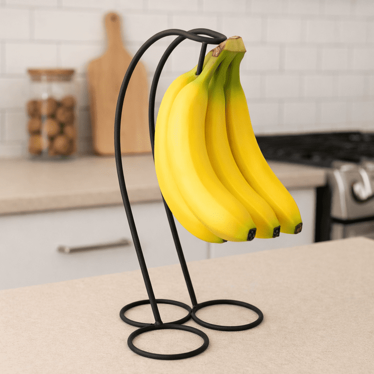 Dependable Industries Matte Black Banana Stand Holder for Even