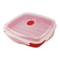 thumbnail image 1 of Dependable Industries Microwave Steamer Grill with Lid Cooks Meats Fish Vegetables Poultry Rice in Minutes BPA Free Vented Freezer and Food Safe, 1 of 6