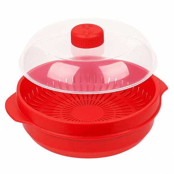 Dependable Industries Microwave Steamer Healthy BPA-Free Cooking for Vegetables, Meats, Poultry & Fish, 42 oz (1200ml)