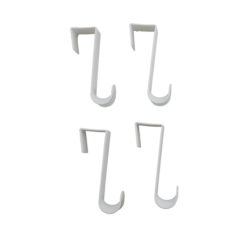 Dependable Industries Over-The-Door Hanger Hook Set – 4-Pack of 4.5 in.,  Plastic Over-The-Door Hangers & White Over-The-Door Hooks – Over-Door Hooks