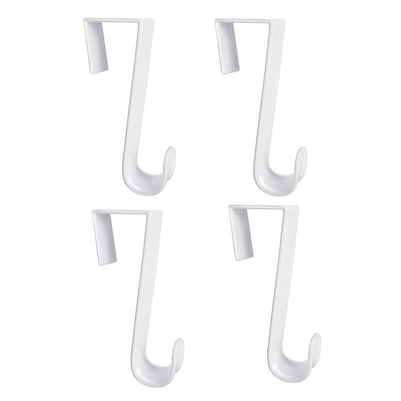 Dependable Industries Over-The-Door Hanger Hook Set – 4-Pack of 4.5 in., Plastic Over-The-Door Hangers & White Over-The-Door Hooks – Over-Door Hooks for Hanging Clothes & Towels
