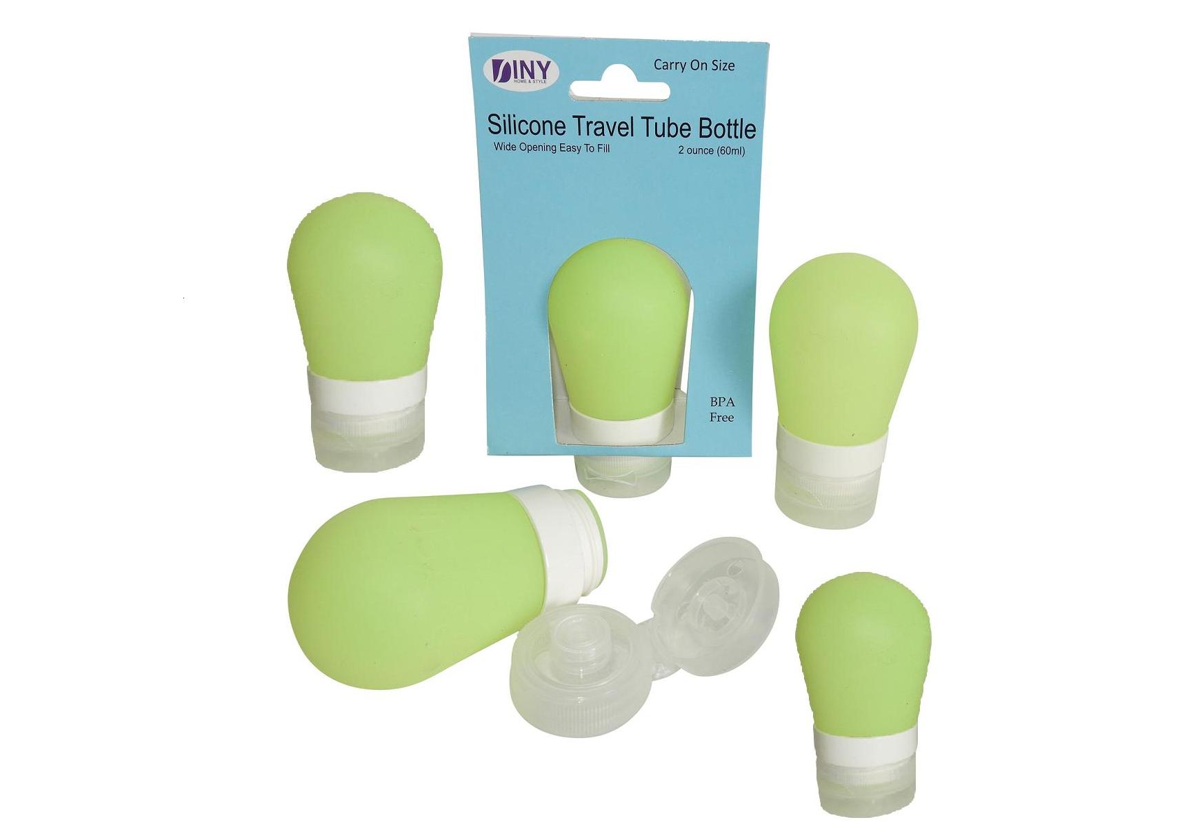 Dependable Industries Silicone 2 Ounce Travel Tube Lotion Bottle Carry