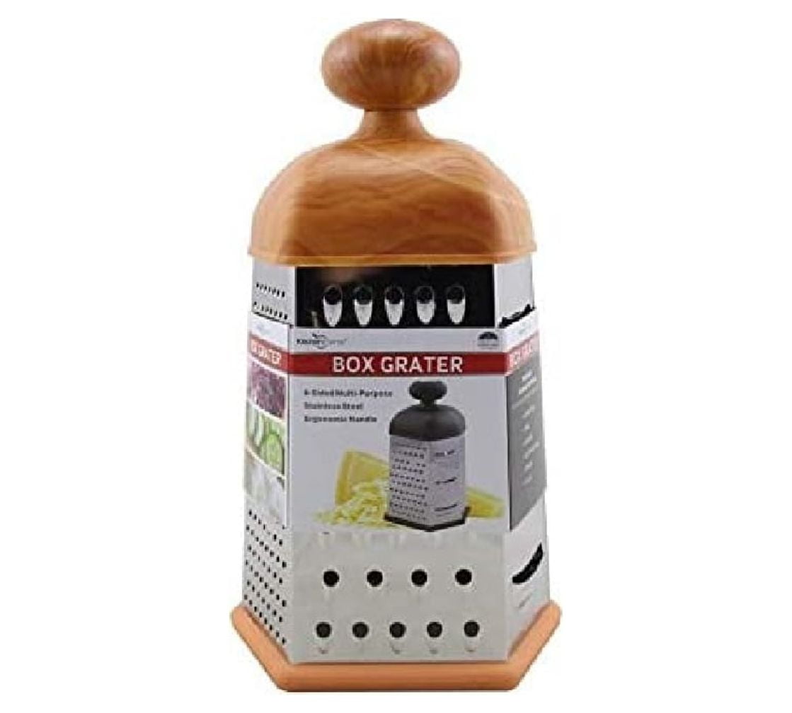 Dependable Industries Stainless Steel Cheese Grater 6 Sides Stand Knob