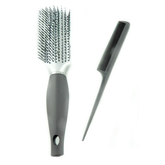 Dependable Industries Unisex Hair Brush & Comb Set - Ideal for All Hair Types