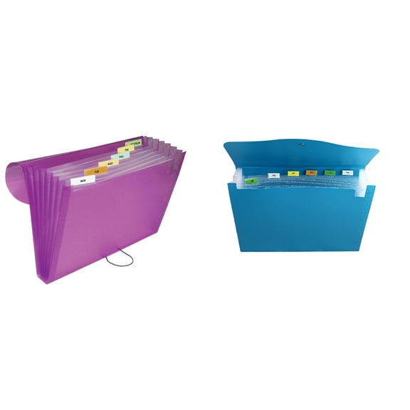 Dependable Industries 2-Pack 7-Pocket Expanding File Folders, Letter Size