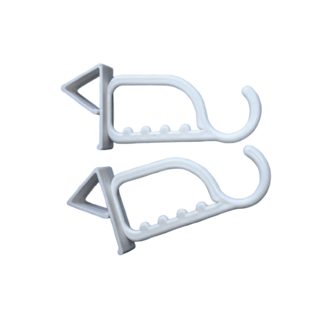 Dependable Industries OverTheDoor 7in Plastic Hanger Hook Set ‚Äì 2Pack White Hooks