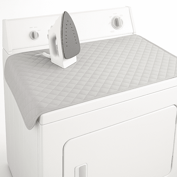 Dependable Industries Portable Quilted Ironing Mat 18" x 31" – Magnetic Foldable Heat-Resistant Cotton Pad for Washer, Dryer, Travel