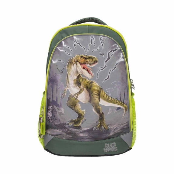 Depesche Zaino scuola Dino World REFLECTOR verde, multicolore