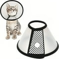 thumbnail image 1 of Depets Adjustable Recovery Pet Cone E-Collar for Cats Puppy Rabbit, Plastic Elizabeth Protective Collar Wound Healing Practical Neck Cover, Neck Girth 4.3 in, 1 of 5
