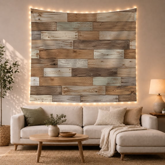 Depiction Wood Plank with Realistic Detailed Consists Numerous, Mystical Fantasy for Space Lovers, Galaxy Room Decor, Housewarming Gift, Tapestry Wall Hanging for Bedroom and Dorm