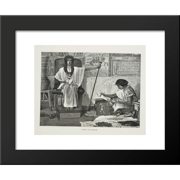 Depiction of Joseph reading to the Pharaoh 20x24 Framed Art Print by Alma-Tad...