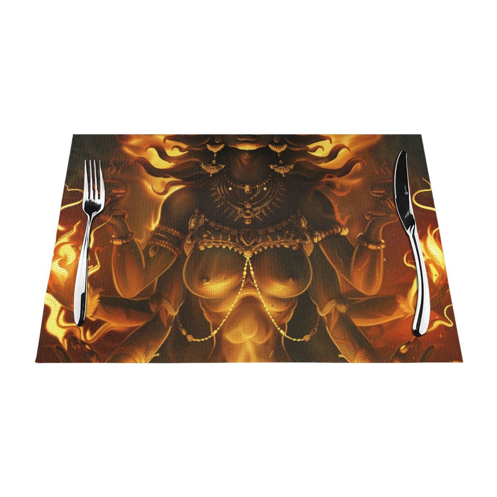 Depictions of Hindu gods Dining mat, washable, heatresistant, indoor