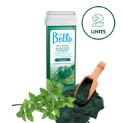 Depil Bella Algae with Peppermint Roll-On Depilatory Wax, 3.52oz, (2 Units Offer)