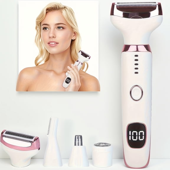 Depiladora Lser Para Mujer Electric Shaver LED Display, Dry and Wet Dual-purpose, for Both Men and Women, 4-in-1 Cordless Hair Removal Device