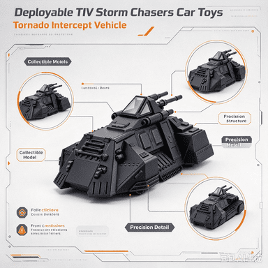 Deployable TIV Storm Chasers Car Toys Tornado Intercept Vehicle, Display Model