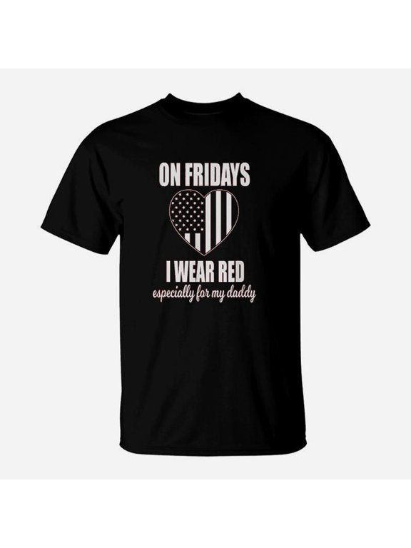 Deployed Daddy Red Friday Military TShirt