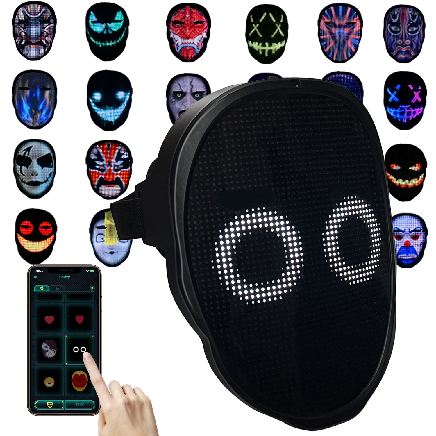 Depointer LED Mask with Bluetooth Control - rated 5 stars from 1 reviews