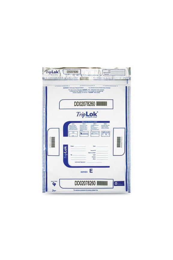Deposit Bag 15 x 20, 2.5 mil Thick, Plastic, Clear, 250/Carton