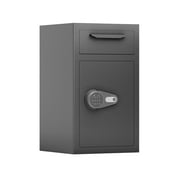 Depository Drop Safe, Front Drop Slot Lock Box with Digital Combination and Anti-Fishing, Silent Deposit Safe Box, Security Money Safe for Cash Slips Expense Business Office Home