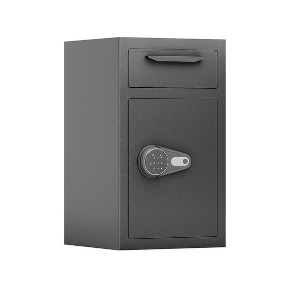 Depository Drop Safe, Front Drop Slot Lock Box with Digital Combination and Anti-Fishing, Silent Deposit Safe Box, Security Money Safe for Cash Slips Expense Business Office Home