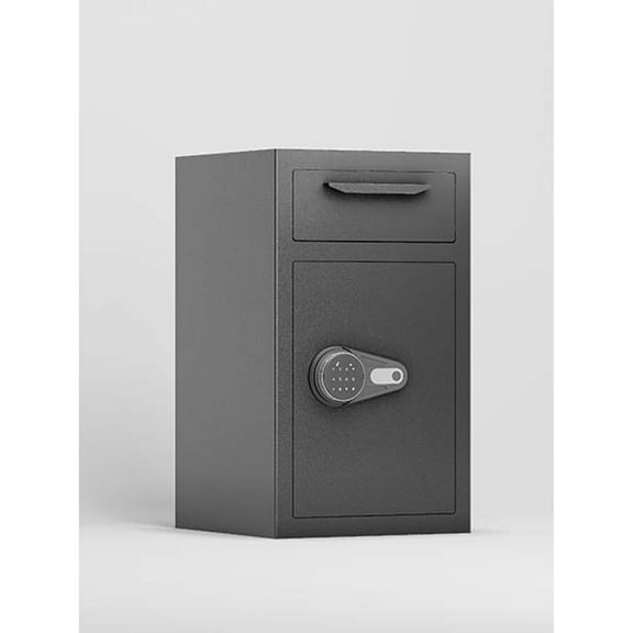 Depository Drop Safe, Front Drop Slot Lock Box with Digital Combination, Silent Deposit Safe