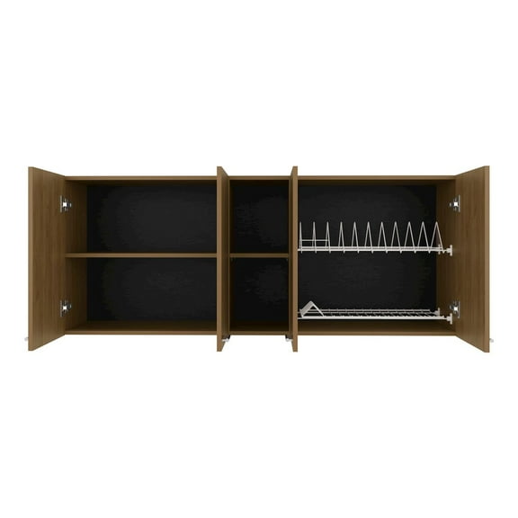 Depot E-Shop 150 Wall Double Door Cabinet,Two External Shelves, Two Interior Shelves