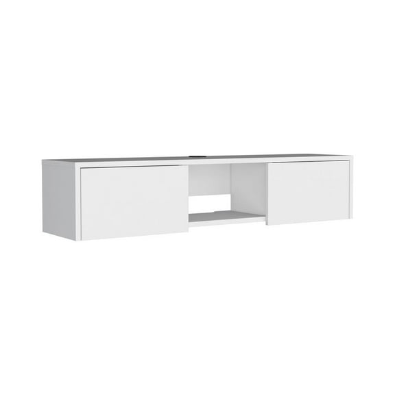 Depot E-Shop Adel Floating TV Stand, Sleek Wall-Mounted Console with 2-Doors