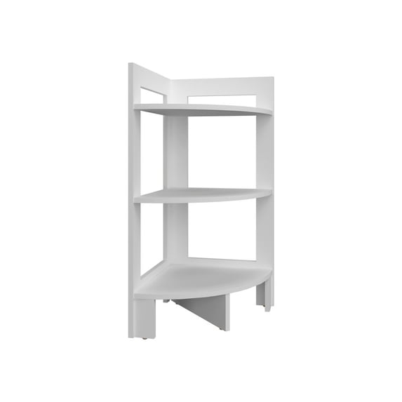 Depot E-Shop Akutan Side Table with 3 Shelves, 3 Legs, White