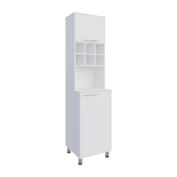 Depot E-Shop Ashford Kitchen Pantry, 2 Doors, 4 Legs, 6 Shelves, White