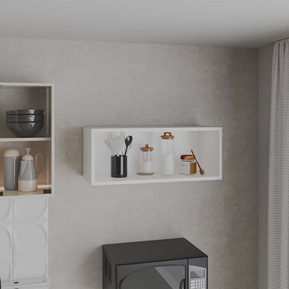 DEPOT E-SHOP Ayden Wall Cabinet 12" - White Kitchen Storage Shelf Organizer