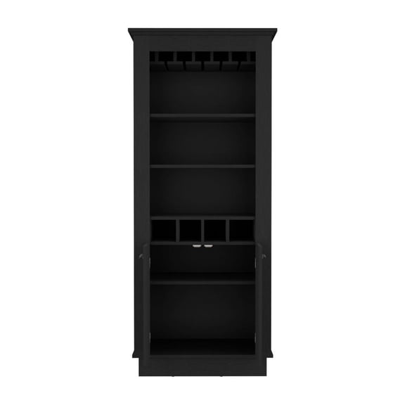 Bar Cabinet Elegant Multi-Storage Unit with Built-in Bottle and Glass Racks