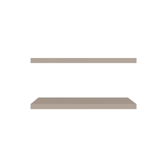 Depot E-Shop Belville Floating Shelves, 2 Shelves, 1.50" H, Taupe