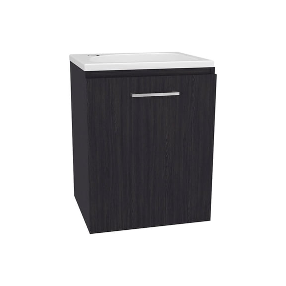 Depot E-Shop Bothell Bathroom Vanity, 1 Door, Black Wengue