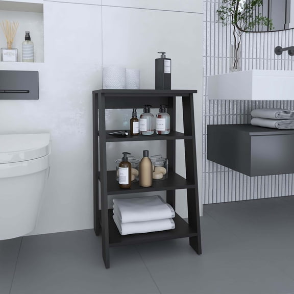 DEPOT E-SHOP Linen Cabinet 29.7"H - 4 Shelves & Drawers - Bathroom Storage Organizer