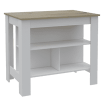 ANTIBACTERIAL DELOS KITCHEN ISLAND WHITE-LIGHT OAK