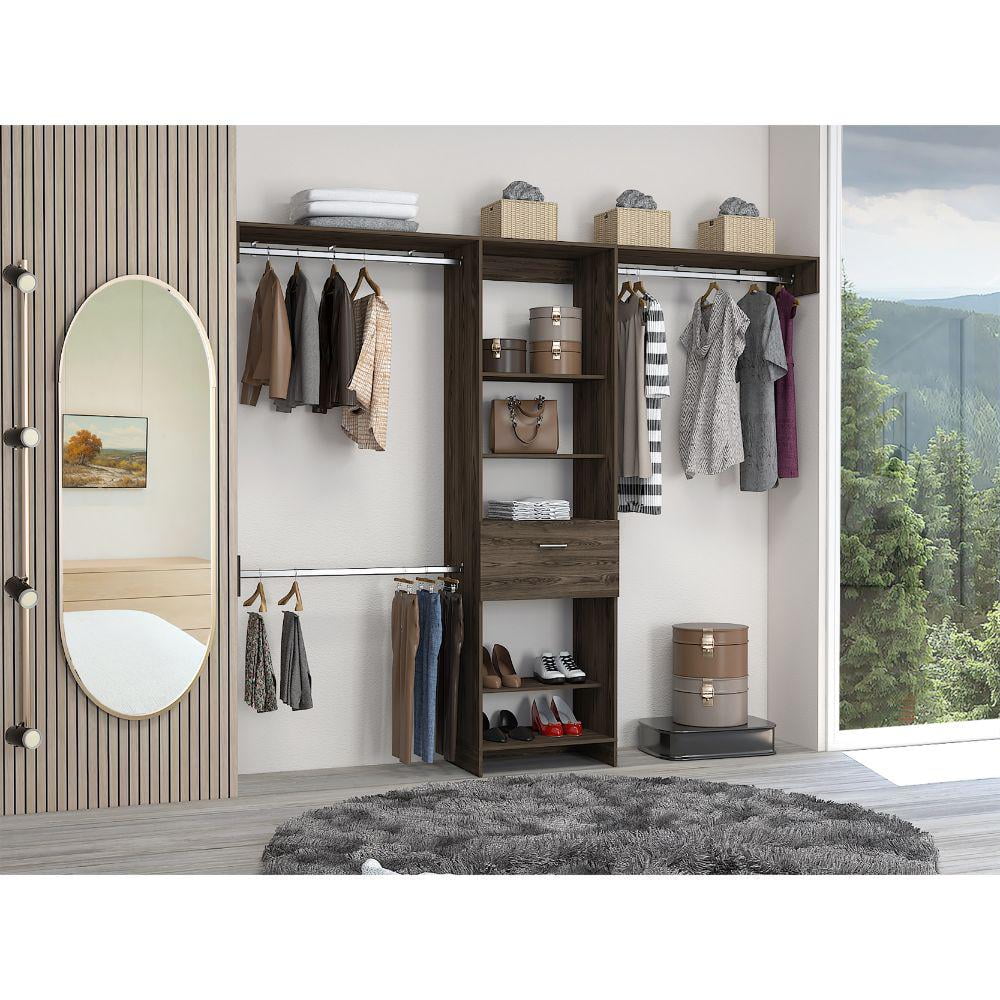Brisk Closet System, Dark Walnut - Walmart.com
