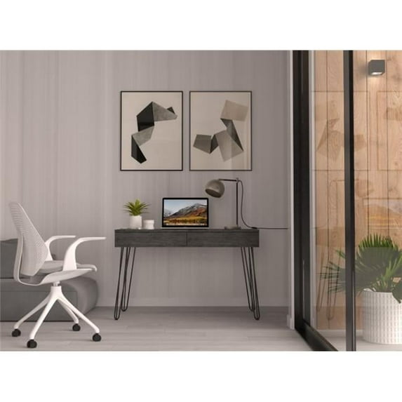 Depot E-Shop Salamanca Desk Grey Oak