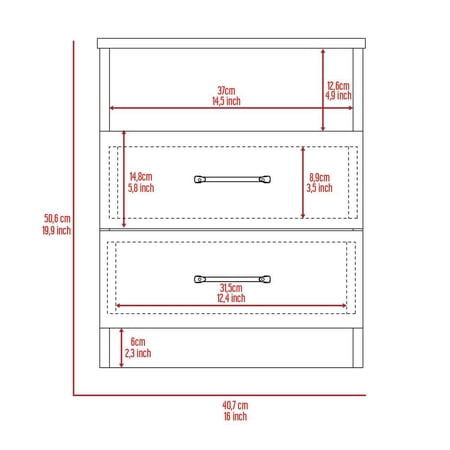 Depot E-Shop DE-MBI6560 Salento Wall Double Door Cabinet, White & Smokey Oak