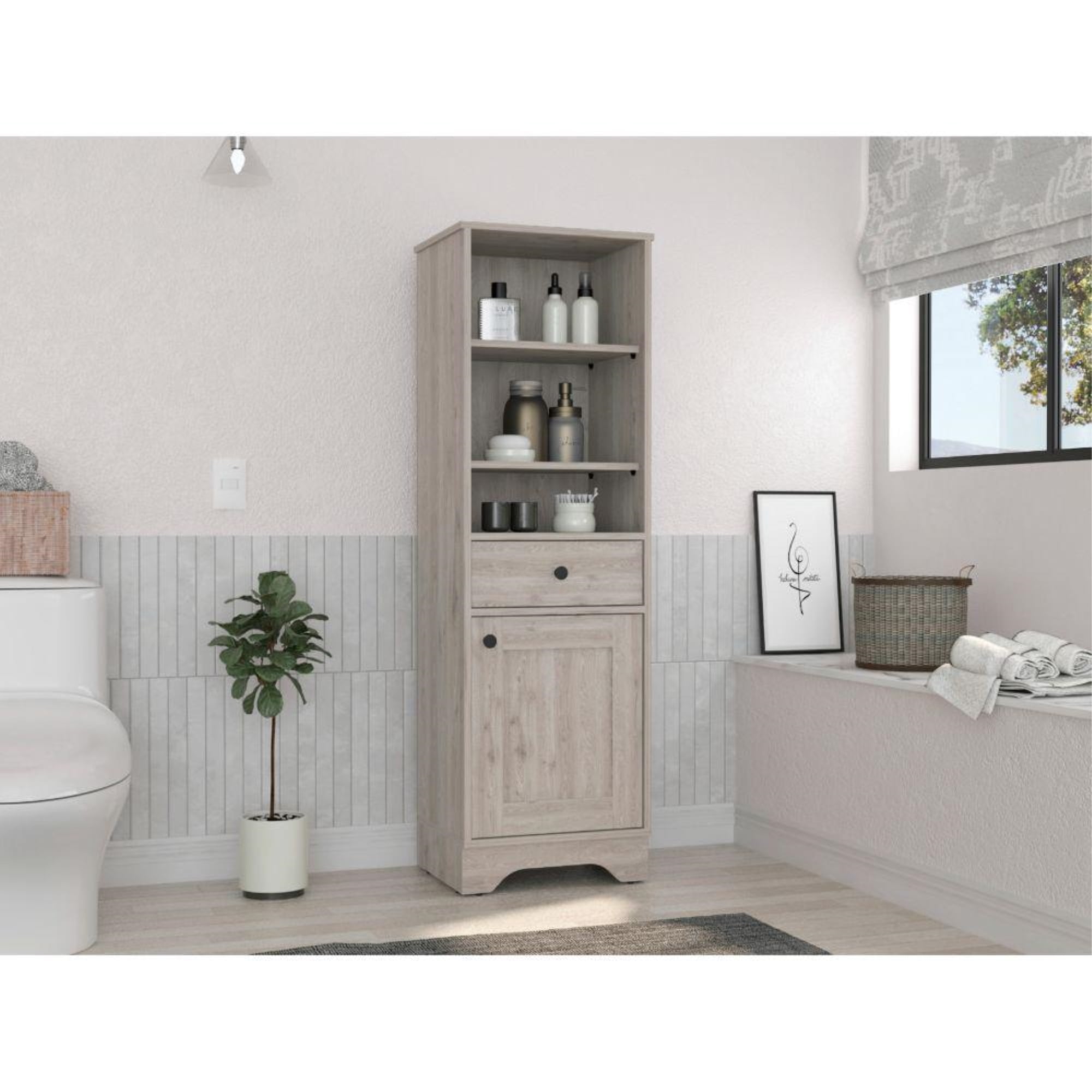 DEPOT E-SHOP Norwalk Linen Cabinet - Thumbnail 4