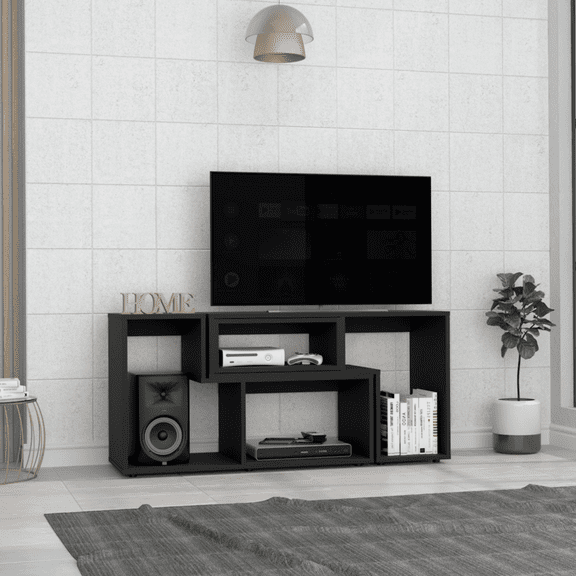 Depot E-Shop DE-RLW7876 Rose Extendable TV Stand, Black