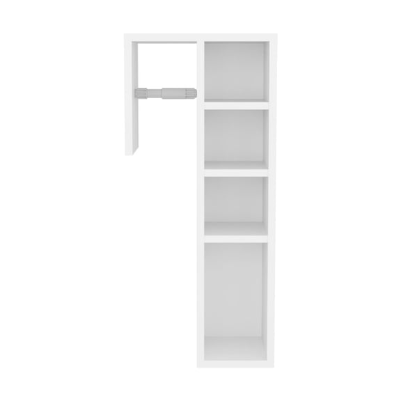 Depot E-Shop Delco Storage Cabinet, 4 Shelves, White