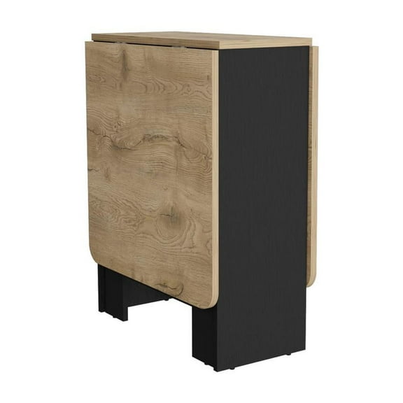 Depot E-Shop Detroit Folding Table with Expandable Design in 3 Forms, White / Macadamia