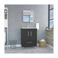 thumbnail image 1 of Depot E-Shop Essential Single Bathroom Vanity with Drawer and Double Door Cabinet, Black, 1 of 6