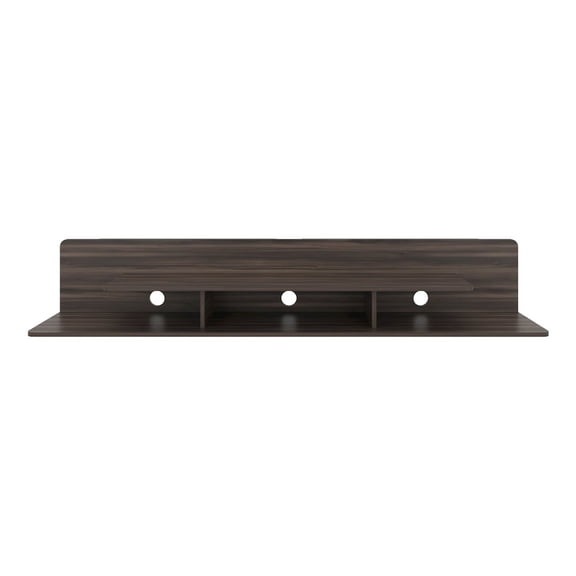 Depot E-Shop Eudora TV Stand, 2 Shelves, Dark Brown