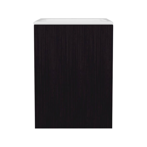 Depot E-Shop Froid Bathroom Vanity, 1 Door, 3 shelves, Black Wengue