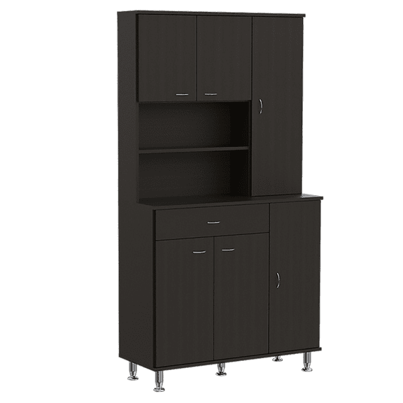 HELIS 90 PANTRY CABINET BLACK WENGUE